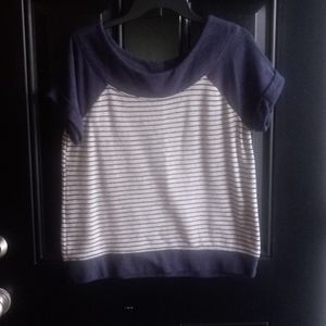 Navy blue short sleeve shirt